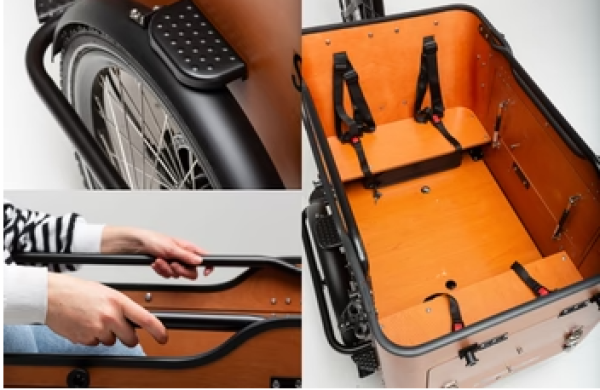 Elektro "Gastro" Lastenrad mit vielen Funktionen, 110 NM, 720 WH Akku, + großem Schirm